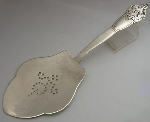 DARGESTIL NORWEGIAN ANTIQUE SOLID SILVER SERVER C1900 DAVID ANDERSEN 108G - ADDITIONAL PHOTO 3