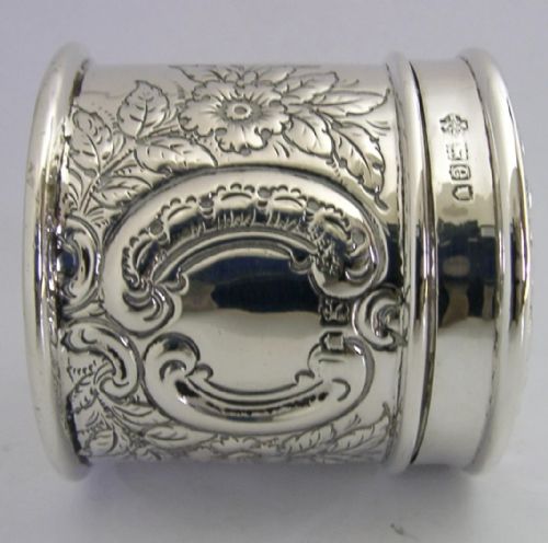 VICTORIAN STERLING SILVER DRESSING TABLE BOX OR TEA CADDY 1900 ANTIQUE 84G - ADDITIONAL PHOTO 3