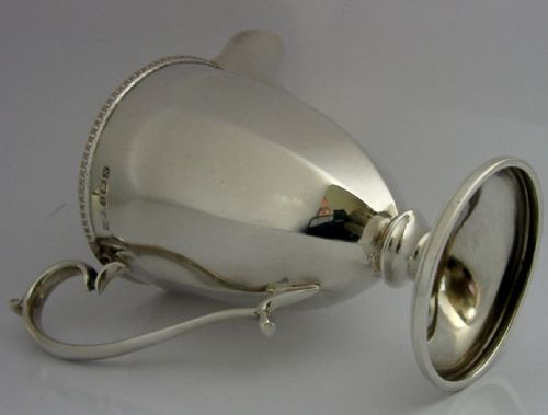 MINT ART DECO STERLING SILVER CREAM JUG 1937 ENGLISH ANTIQUE 78G - ADDITIONAL PHOTO 6