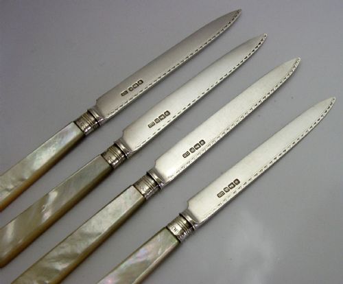 SET OF FOUR ENLISH STERLING SILVER AFTERNOON TEA CUTLERY 1917 ANTIQUE 132G - ADDITIONAL PHOTO 1