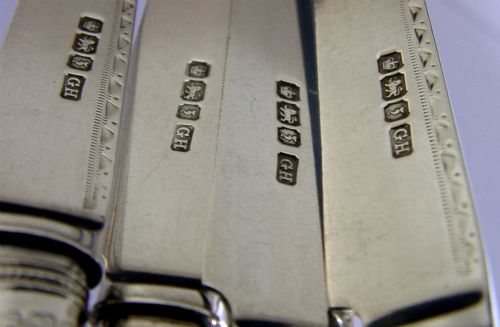SET OF FOUR ENLISH STERLING SILVER AFTERNOON TEA CUTLERY 1917 ANTIQUE 132G - ADDITIONAL PHOTO 6
