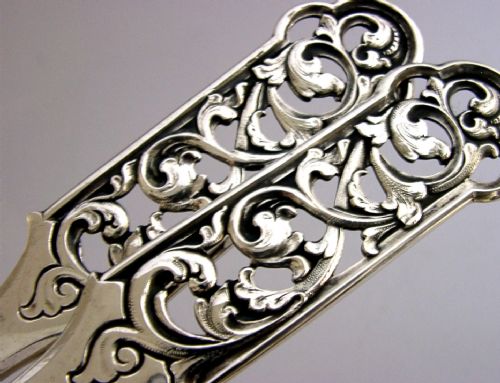 BEAUTIFUL NORWEGIAN SOLID SILVER SALAD SERVERS C1950 NORWAY HEAVY 126G - ADDITIONAL PHOTO 1
