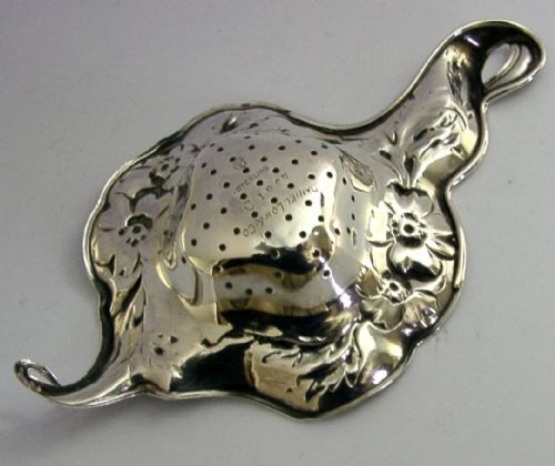 BEAUTIFUL AMERICAN STERLING SILVER ART NOUVEAU TEA STRAINER C1910 ANTIQUE - ADDITIONAL PHOTO 2