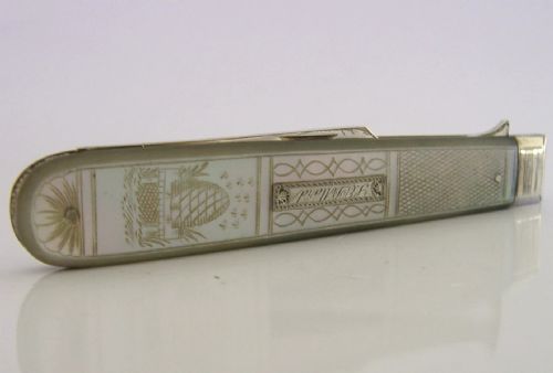 RARE STERLING SILVER BEEHIVE BEES FOLDING FORK 1827 ENGLISH ANTIQUE GEORGIAN - ADDITIONAL PHOTO 3