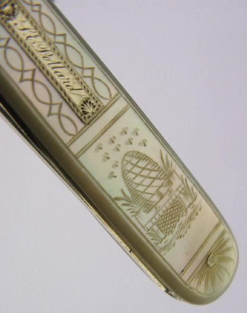 RARE STERLING SILVER BEEHIVE BEES FOLDING FORK 1827 ENGLISH ANTIQUE GEORGIAN - ADDITIONAL PHOTO 8