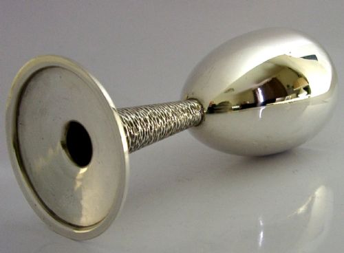 MID CENTURY MODERN STERLING SILVER WINE GOBLET CHALICE CUP 1968 BARWARE 121G - ADDITIONAL PHOTO 4