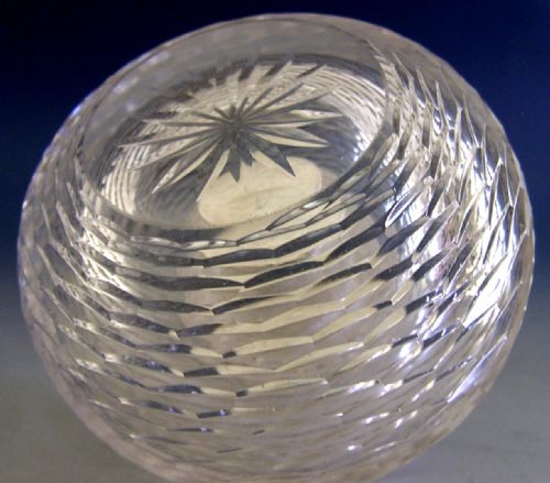 STYLISH STERLING SILVER RIMMED CUT GLASS MATCHSTRIKER 1919 ART DECO 196G - ADDITIONAL PHOTO 4