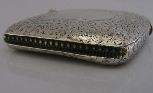 GOLIATH HUGE ENGLISH SOLID STERLING SILVER VESTA CASE 1902 ANTIQUE HEAVY 54G - ADDITIONAL PHOTO 7