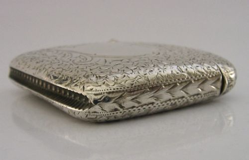 GOLIATH HUGE ENGLISH SOLID STERLING SILVER VESTA CASE 1902 ANTIQUE HEAVY 54G - ADDITIONAL PHOTO 8