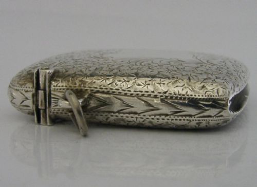 GOLIATH HUGE ENGLISH SOLID STERLING SILVER VESTA CASE 1902 ANTIQUE HEAVY 54G - ADDITIONAL PHOTO 9