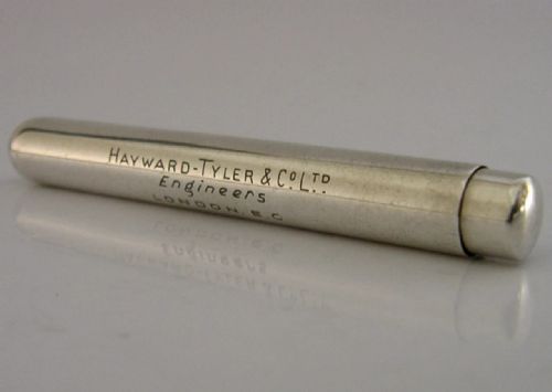 hayward tyler s mordan sterling silver dropper pencil 1905 advertising antique - CATEGORY: ANTIQUE SILVER - DATED EDWARDIAN