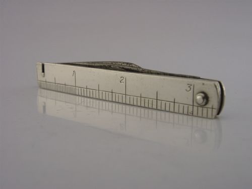 sterling silver combination folding ruler letter opener 1927 antique rare - CATEGORY: ANTIQUE SILVER - DATED 1920