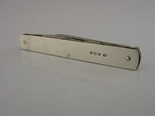 STERLING SILVER COMBINATION FOLDING RULER LETTER OPENER 1927 ANTIQUE RARE - ADDITIONAL PHOTO 5
