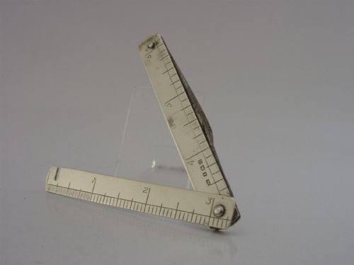 STERLING SILVER COMBINATION FOLDING RULER LETTER OPENER 1927 ANTIQUE RARE - ADDITIONAL PHOTO 6