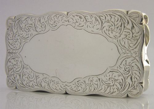 SUPERB LARGE 102G ENGLISH EDWARDIAN STERLING SILVER SNUFF BOX 1902 ANTIQUE - ADDITIONAL PHOTO 4