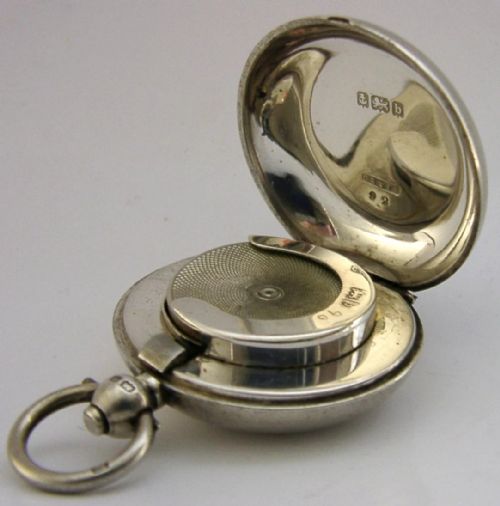 quality victorian antique sterling silver sovereign coin case box holder 1901 - CATEGORY: ANTIQUE SILVER - DATED VICTORIAN