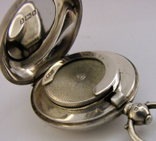 QUALITY VICTORIAN ANTIQUE STERLING SILVER SOVEREIGN COIN CASE BOX HOLDER 1901 - ADDITIONAL PHOTO 2