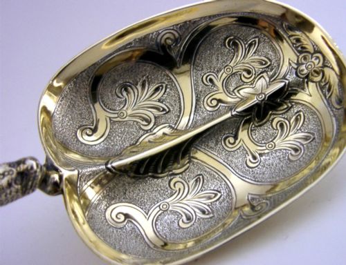 LARGE 100G ENGLISH STERLING SILVER CORONATION BAPTISM SPOON VICTORIAN 1893 - ADDITIONAL PHOTO 1