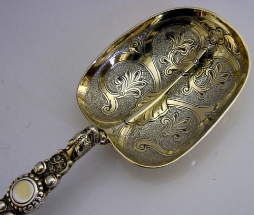 LARGE 100G ENGLISH STERLING SILVER CORONATION BAPTISM SPOON VICTORIAN 1893 - ADDITIONAL PHOTO 4