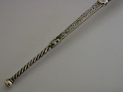 LARGE 100G ENGLISH STERLING SILVER CORONATION BAPTISM SPOON VICTORIAN 1893 - ADDITIONAL PHOTO 5