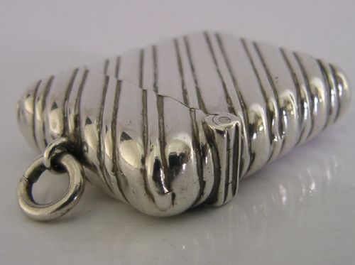 ANTIQUE STERLING SILVER VESTA MATCH CASE 1896 ENGLISH VICTORIAN SUPERB - ADDITIONAL PHOTO 5