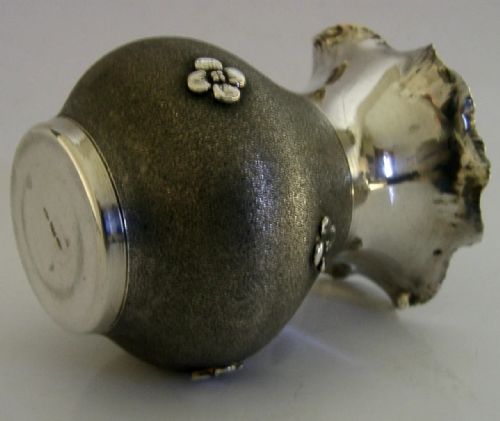 PRETTY ITALIAN 800 SOLID SILVER VASE C1950 ITALY 56G - ADDITIONAL PHOTO 4