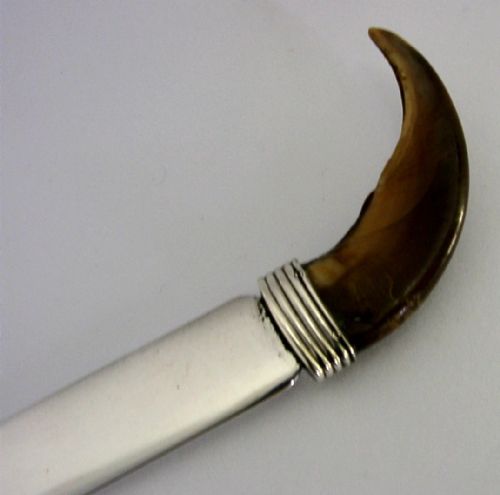 RARE RUSSIAN 84 SOLID SILVER LETTER ENVELOPE OPENER C1910 ANTIQUE DESK ITEM - ADDITIONAL PHOTO 2