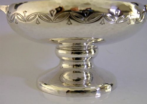 RARE LIBERTY CO 228G STERLING SILVER PLANISHED BOWL ARTS CRAFTS ENGLISH 1936 - ADDITIONAL PHOTO 9