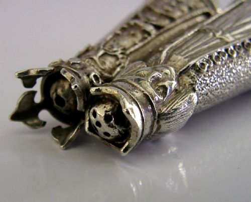 126G RARE STERLING SILVER KING QUEEN CHESS PIECES SALT PEPPER POTS 1969 CASED - ADDITIONAL PHOTO 5