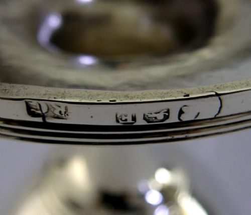 RARE HUGE 372G GEORGIAN STERLING SILVER CHALICE GOBLET 1800 RELIGIOUS ANTIQUE - ADDITIONAL PHOTO 6