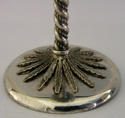 QUALITY ITALIAN SOLID SILVER CHAMPAGNE FLUTE GOBLET CUP C1950 - ADDITIONAL PHOTO 5