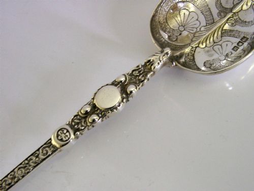 LARGE 102G ENGLISH STERLING SILVER CORONATION BAPTISM SPOON 1902 EDWARDIAN - ADDITIONAL PHOTO 4