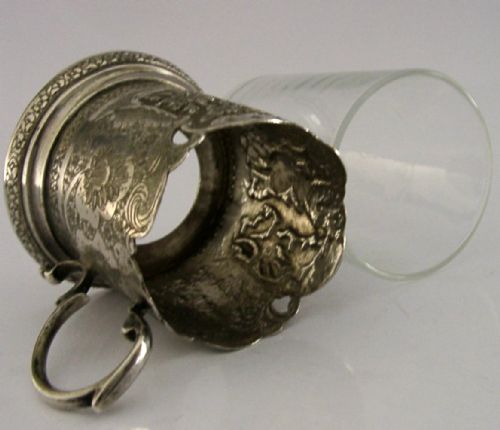 BEAUTIFUL EASTERN 84 SOLID SILVER TEA GLASS C1920 ANTIQUE 150G OTTOMAN - ADDITIONAL PHOTO 5