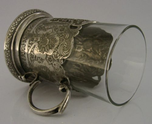 BEAUTIFUL EASTERN 84 SOLID SILVER TEA GLASS C1920 ANTIQUE 150G OTTOMAN - ADDITIONAL PHOTO 8