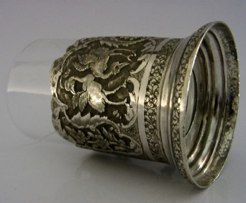 BEAUTIFUL EASTERN 84 SOLID SILVER TEA GLASS C1920 ANTIQUE 150G OTTOMAN - ADDITIONAL PHOTO 10