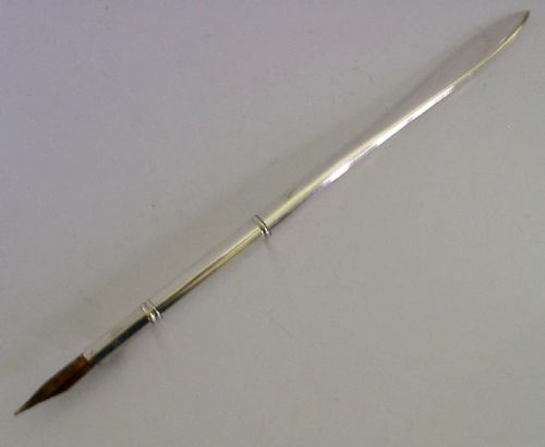 RARE ENGLISH STERLING SILVER THE GRAND HOTEL DIP PEN PENCIL OPENER 1926 ANTIQUE - ADDITIONAL PHOTO 5