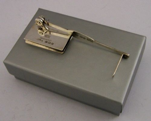 RARE ASPREY SOLID STERLING SILVER MECHANICAL BOOKMARK 1932 ART DECO - ADDITIONAL PHOTO 3