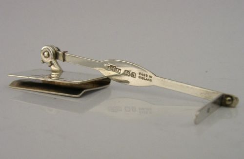RARE ASPREY SOLID STERLING SILVER MECHANICAL BOOKMARK 1932 ART DECO - ADDITIONAL PHOTO 4