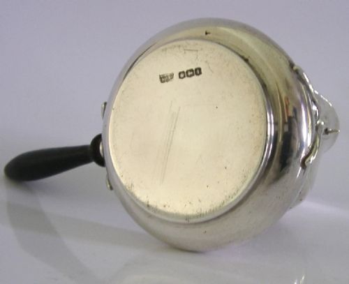 RARE ENGLISH STERLING SILVER TILTING TEA STRAINER DRIP BOWL STAND 1928 - ADDITIONAL PHOTO 5