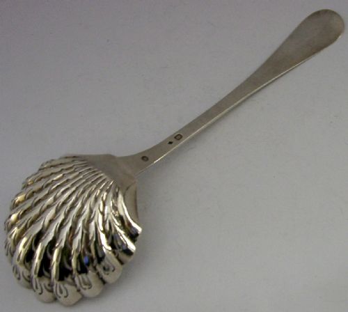 RARE C1830 FRENCH SOLID STERLING SILVER LARGE SUGAR SIFTER SPOON ANTIQUE - ADDITIONAL PHOTO 5