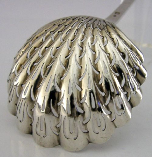 RARE C1830 FRENCH SOLID STERLING SILVER LARGE SUGAR SIFTER SPOON ANTIQUE - ADDITIONAL PHOTO 6