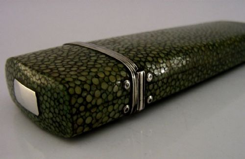 RARE GEORGIAN SHAGREEN STERLING SILVER SPECTACLES GLASSES CASE C1800 PORTSMOUTH - ADDITIONAL PHOTO 6