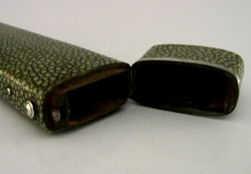 RARE GEORGIAN SHAGREEN STERLING SILVER SPECTACLES GLASSES CASE C1800 PORTSMOUTH - ADDITIONAL PHOTO 8