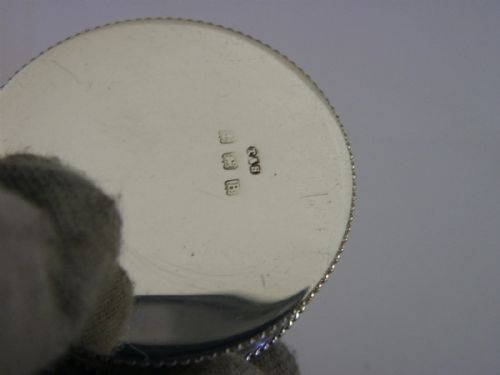 STYLISH ENGLISH ANTIQUE SOLID STERLING SILVER BOX 1926 PERFECT - ADDITIONAL PHOTO 5