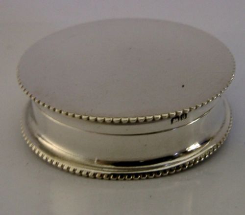 STYLISH ENGLISH ANTIQUE SOLID STERLING SILVER BOX 1926 PERFECT - ADDITIONAL PHOTO 6