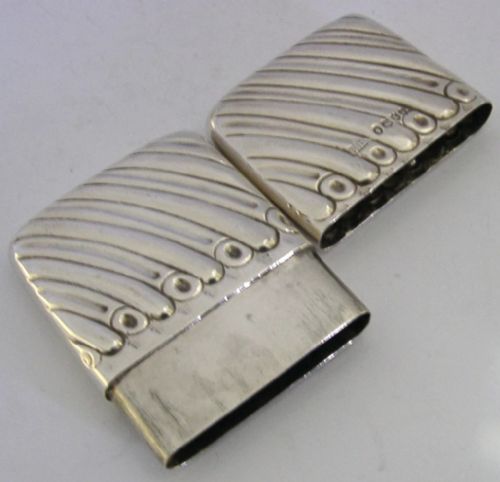 ENGLISH VICTORIAN SOLID STERLING SILVER CARD CASE 1885 ANTIQUE BEAUTIFUL - ADDITIONAL PHOTO 5