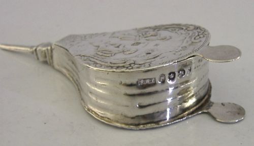 NOVELTY ANTIQUE STERLING SILVER BELLOWS BOX 1896 ENGLISH VICTORIAN - ADDITIONAL PHOTO 2