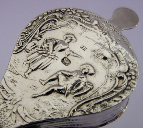 NOVELTY ANTIQUE STERLING SILVER BELLOWS BOX 1896 ENGLISH VICTORIAN - ADDITIONAL PHOTO 3