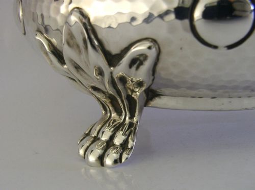 STUNNING CHESTER 652G PLANNISHED STERLING SILVER FRUIT BOWL 1909 ARTS CRAFTS - ADDITIONAL PHOTO 4