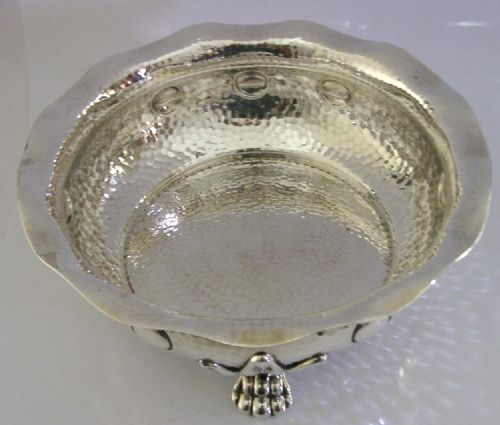 STUNNING CHESTER 652G PLANNISHED STERLING SILVER FRUIT BOWL 1909 ARTS CRAFTS - ADDITIONAL PHOTO 6